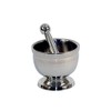 Stainless Steel Shiny Hammered Mortar and Pestle