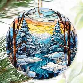 Dodosky Christmas Ornament, Winter Landscape, Christmas Decoration, Heirloom Keepsake, Holiday Ornaments, Xmas Gift Exchange, Gift Idea, Christmas Tree Ornament