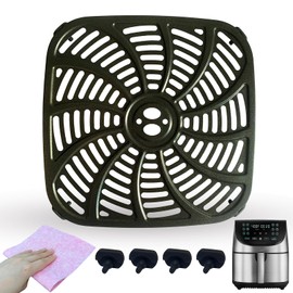 Nvkwca 8QT Air Fryer Grill Pan for Gourmia GAF856 Digital Air Fryer, Upgraded Nonstick Air Fryer Grill Plate Crisper Plate Tray Rack Insert Grate Grid Shelf for Gourmia 8QT Air Fryer, Dishwasher Safe