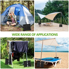 LINSOCLE Sandbags for Weighting, Set of 4 Gazebo Weights Made of 800D Oxford Fabric, Ideal for Tent Attachment, Parasols and Display Stands