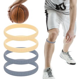 YUXIANLB 4PCS Basketball Knee Brace Patella Stabilizer Running Knee Brace Patella Tendon Knee Strap Patella Tendon Support Sport Knee Band Knee Rope For Tendonitis Runners Knee Elastic(Wide version)