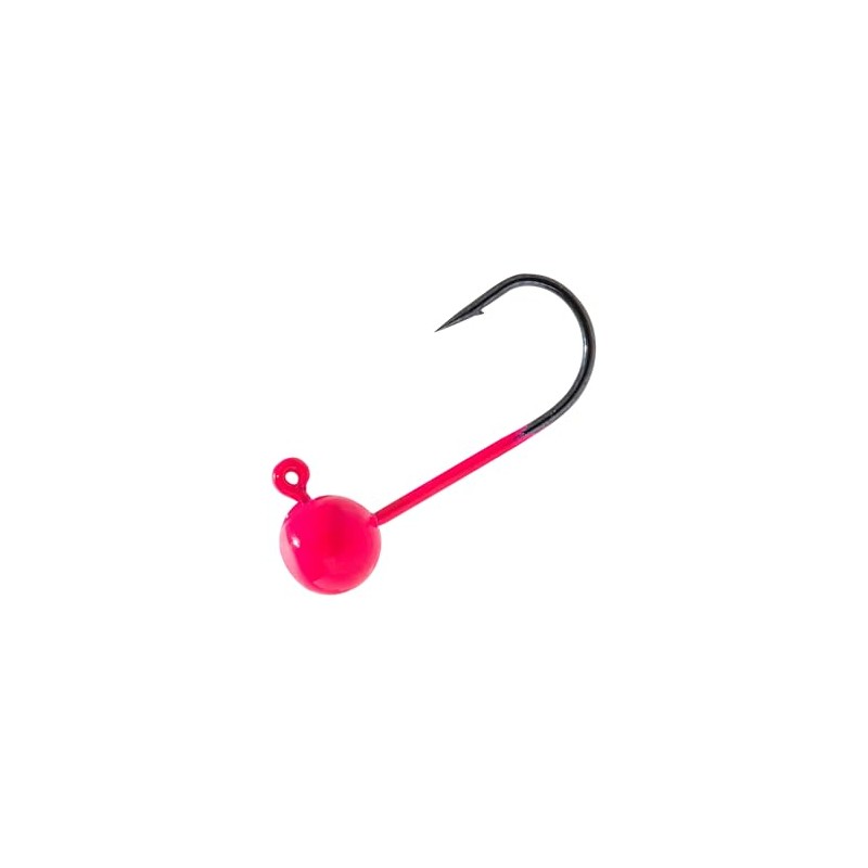 Temorah Fly Tying Jig Heads (Fluorescent Pink, 1/8 OZ 50PCS)