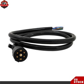 berliii 6ft 7-Pin Trailer Plug Cord Wire Cable 7 Prong Trailer Light Wiring Connector