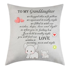 Didsbfsd Granddaughter Gifts from Grandma Grandpa Granddaughter Cushion Cover Throw Pillow Cover Granddaughter Birthday Gifts Thanksgiving Gifts
