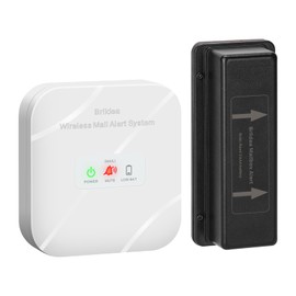 Mailbox Alarm, Briidea 500ft Wireless Mailbox Alert with LED Flash & Sound Alerts, Low Battery Reminder, Easy Installation, Secure Your Mail & Never Miss an Alert