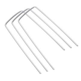 FUNOMOCYA 50pcs u Shape Galvanized Ground Nail for Garden Stakes Tents Landscaping Corrosion Resistant Metal Fixing Nails