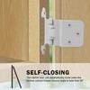 3/8 Inch Inset Cabinet Hinges White, 50 Pack (25 Pairs)