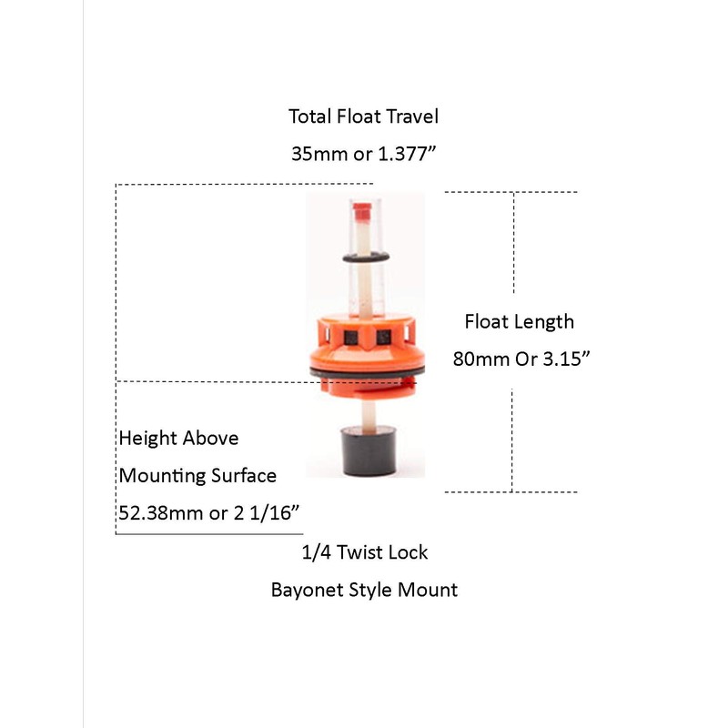 Battery Caps with Water Level Monitors for Batteries with 1/4-Turn