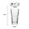 Ribbed Drinking Glasses ,with Lids and Glass Straws Glass Cup,19oz