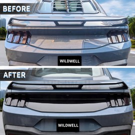 WildWell Trunk Decklid Panel Trim for 2024 2025 Ford Mustang Rear Decklid, Trunk Center Decorating Panel Mustang Accessories Glossy Black