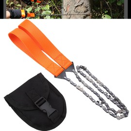 Pocket Chainsaw, 103 cm Chain Rope, Portable Hand Saw, Two Way Tooth Chainsaw, Best Compact Handheld Camping and Survival Chainsaw Quick and Easy Cutting