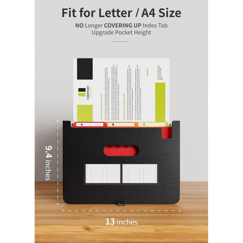 ABC life 26 Pockets Accordian File Organizer Keeper/Expanding Filling Box