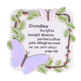 10 Inch Resin Memorial Garden Stone, Outdoor Decor, Sympathy Garden Marker, Sympathy Gift for Loss of Mom, Remembrance of Beloved Mather (Grandma)