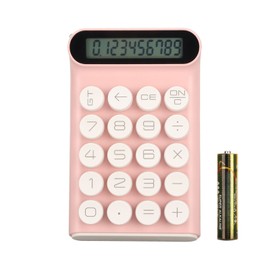 Blue Switch Calculator 20 Keys Intelligent Shutdown Detachable Slip Resistant Mechanical Calculator with 10 Digit LCD Display Pink