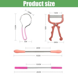 DOKRIN 4-teiliger Gesichtshaarentferner, Gesichtsepilierer, sanfte Haarentfernung an Oberlippe, Kinn, Wangen und Hals für Frauen, Schönheitswerkzeuge zur Gesichtshaarentfernung (zufällige Farben)