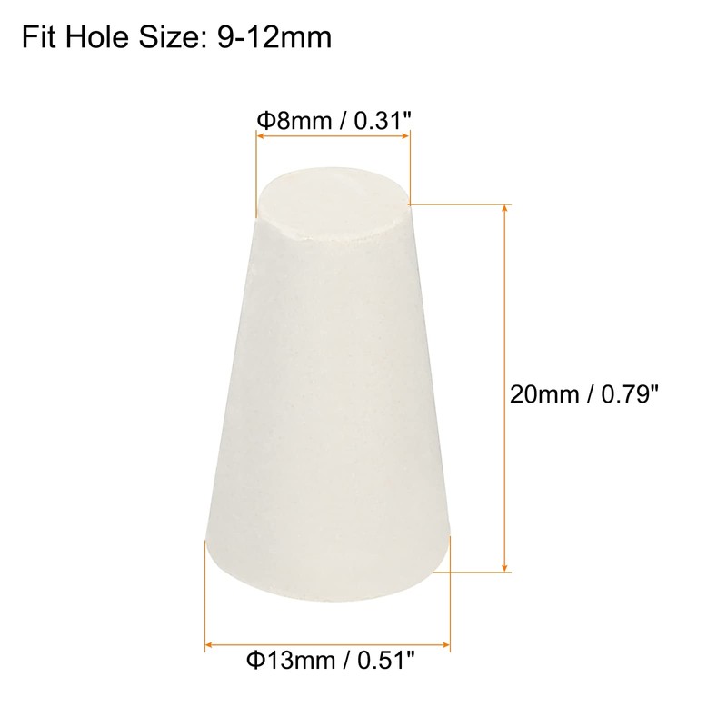 sourcing map Rubber Tapered Plugs 8 mm to 13 mm