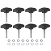 sourcing map 8pcs Tee Wing Knobs M5 x 30mm Metric