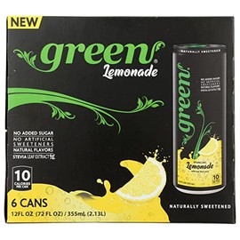 Green Soda Sparkling Lemonade with Real Fruit Juice, Naturally Sweetened, No Artificial Sweeteners, Natural Flavors, 66.9 Fluid Ounce (Pack of 4)