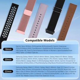 Vanjua 20mm Watch Band Quick Release Replacement Wristband, Classic Genuine Leather Watch Strap Bands for Men Women