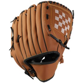 apott Brown Baseball Glove 12.5 Inch Catcher's Mitt Baseball PU Leather Left Hand Gloves Fit for Adult/Youth/Kids/Beginner or Infielder, Right Hand Throw