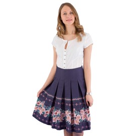 Country Line Costume Skirt Blue 10263 4335, 4335 Medium Blue/Dusky Pink