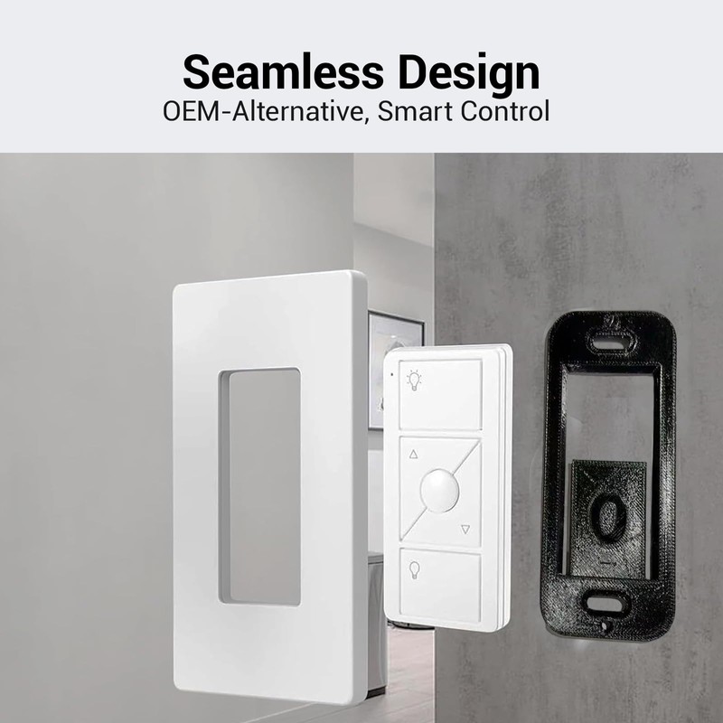 Remote Wallplate Bracket Compatible with Lutron Pico Remote Seamless Remote