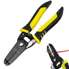 ASIRYVA 10-22 AWG Multi Gauge 7" Precise Wire Strippers, Cable Stripper Tool, Cable Stripper with Safety Lock