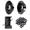 Muzata 20 Pack 1/8" 30 Degree Angle Wheel Black Cable