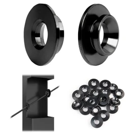 Muzata 20 Pack 1/8" 30 Degree Angle Wheel Black Cable Railing Grommets ONLY for Angle 1/8" 5/32" 3/16" Wire Rope T316 Stainless Steel Protector Sleeves Deck Cable Railing Hardware Kit Metal Posts CR79