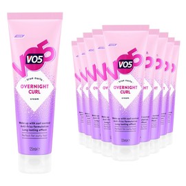 VO5 Overnight Curl Cream Long-Lasting Effect and Anti-Frizz Formulation which Prevents Frizz and Maintains Natural Movement, Perfect for Curly Hair, 125ml (Buy 10)