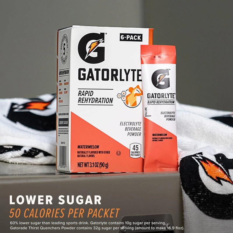 Gatorlyte Rapid Rehydration Powder Pack Of 3 18 Sticks Orange