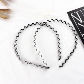 Wavy Face Wash Headband Spring Hairband for Men Metal 20ea