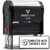 Vivid Stamp Completed with Teacher's Help Stamps for Grading Self-Inking
