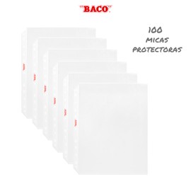 Baco | Protectores de Hojas Transparentes Tamaño Carta - Caja con 100 Micas Protectoras