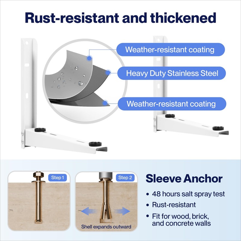Della Heavy Duty Mini Split Wall Mounting Bracket for 6000-12000