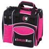BowlersMart Curve 1 Ball Single Tote Bowling Bag (Pink)