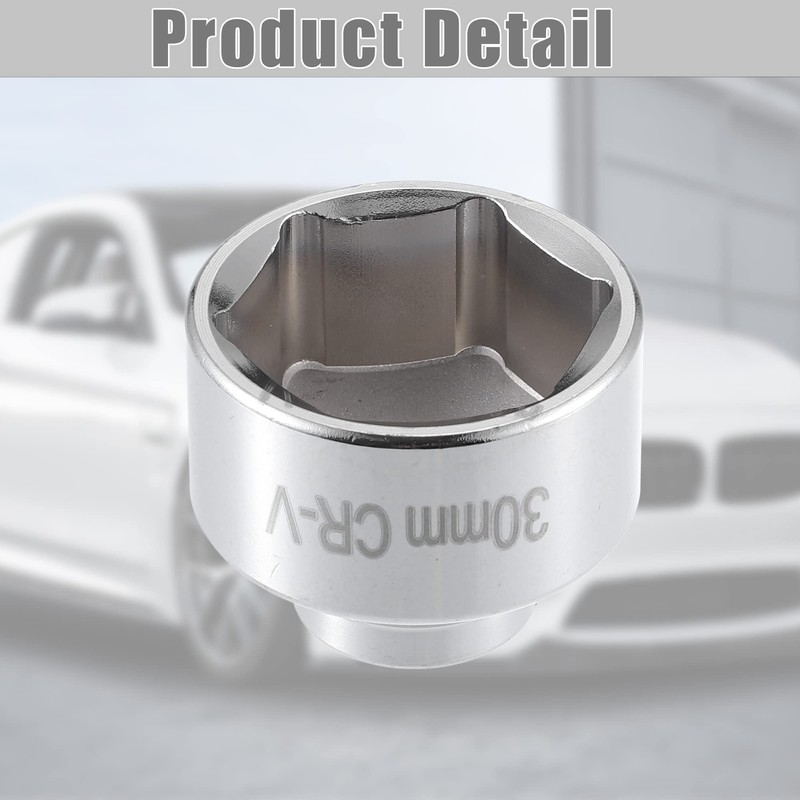 X AUTOHAUX Universal 30mm Car Oil Filter Socket Wrench Housing