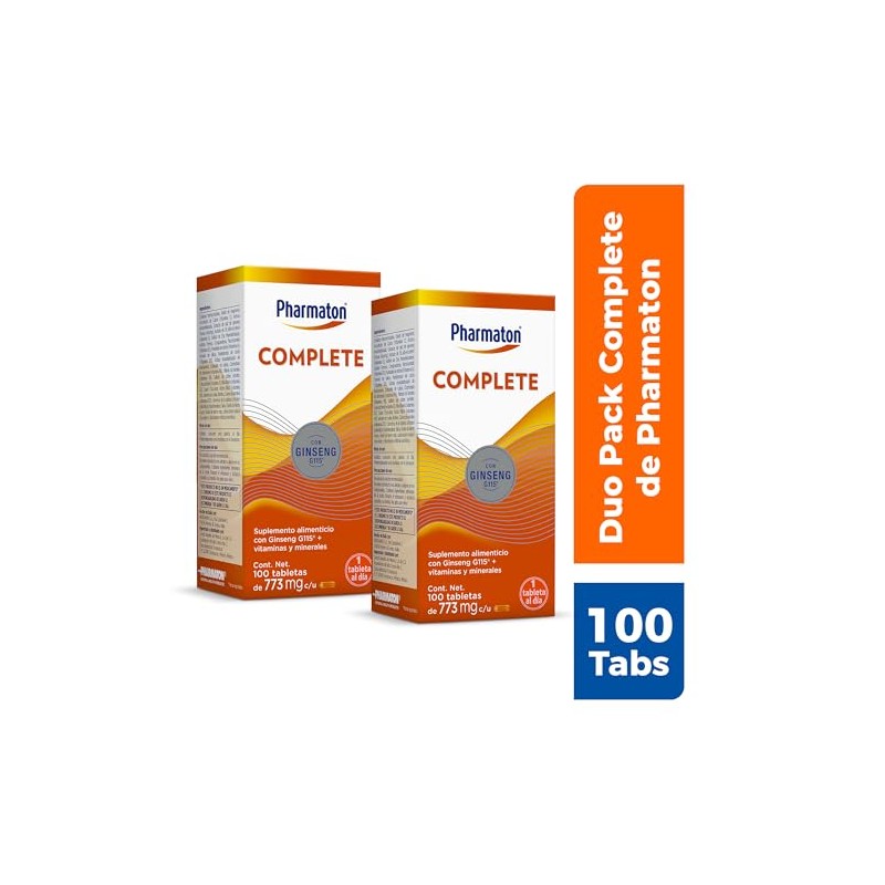 Pharmaton Complete suplemento alimenticio, Gingsen G115+ vitaminas, 200tabs