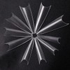 JZK 500x Clear Extra Long Half Cover Stiletto Nail Tips