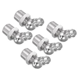 CoCud 304 Stainless Steel 45 Degree Lube Nipple | 1/8 28" | Hydraulic Lube Nipple Replacement for Lost or Damaged Oil Nipple - Set of 5