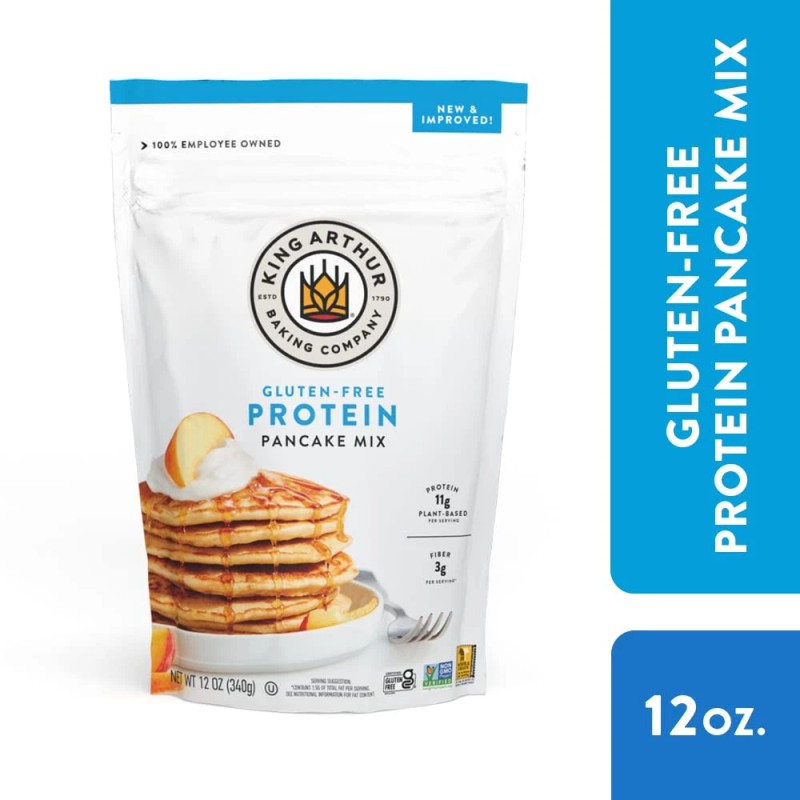 King Arthur Gluten Free Protein Pancake Mix 12 oz Non