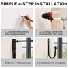 HOJLKLD Curtain Holdbacks, 4 Pcs Wall Mounted Metal Curtains Hook