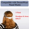 3-Pack Dreamwear Headgear with Arms Compatible with Dreamwear Nasal Mask
