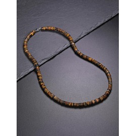 Jovivi Mens necklace Gifts For Men,Tigers Eye Hematite Beaded Necklace for Men,Men's Jewellery Valentines Boyfriend Gifts Him Husband Dad Birthday Fathers Day Annversary