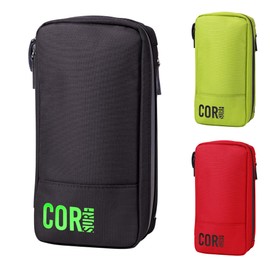 COR Surf Compact Toiletry Travel Bag Hanging, Premium Mens and Women Dopp Kit for Travel | Waterproof with 4 Separate Compartments and Waterproof Zippers, Black, Minimilist