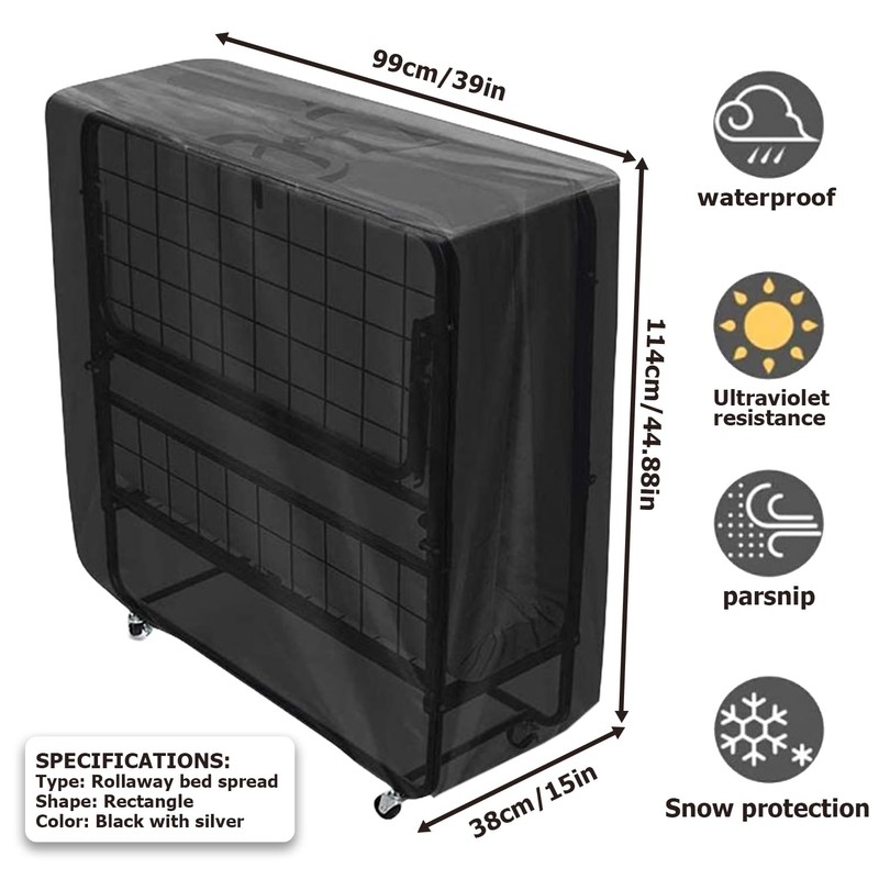 Nizirioo Black Waterproof Dustproof Folding Duvet: Storage Bag for Guest