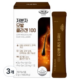 HLB Low Molecular Hair Collagen 100 14p, 28g, 3 units / 에이치엘비 저분자 모발 콜라겐 100 14p, 28g, 3개