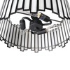Wrlmfy Black Ceiling Light Fixture in Drum Shape, 12.5” Modern