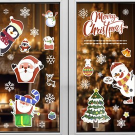 DTYGUIXE Christmas Window Decoration, 11 Sheets Christmas Window Stickers, 20 x 30 cm, Double Sided Window Film, Christmas Window Sticker, PVC Sticker for Windows