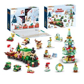 Christmas Building Blocks for Kids - 2025 Christmas 12 Days Countdown Calendar Gift Box - STEM Toy Christmas Gifts - For Ages 10+:_Christmas tree